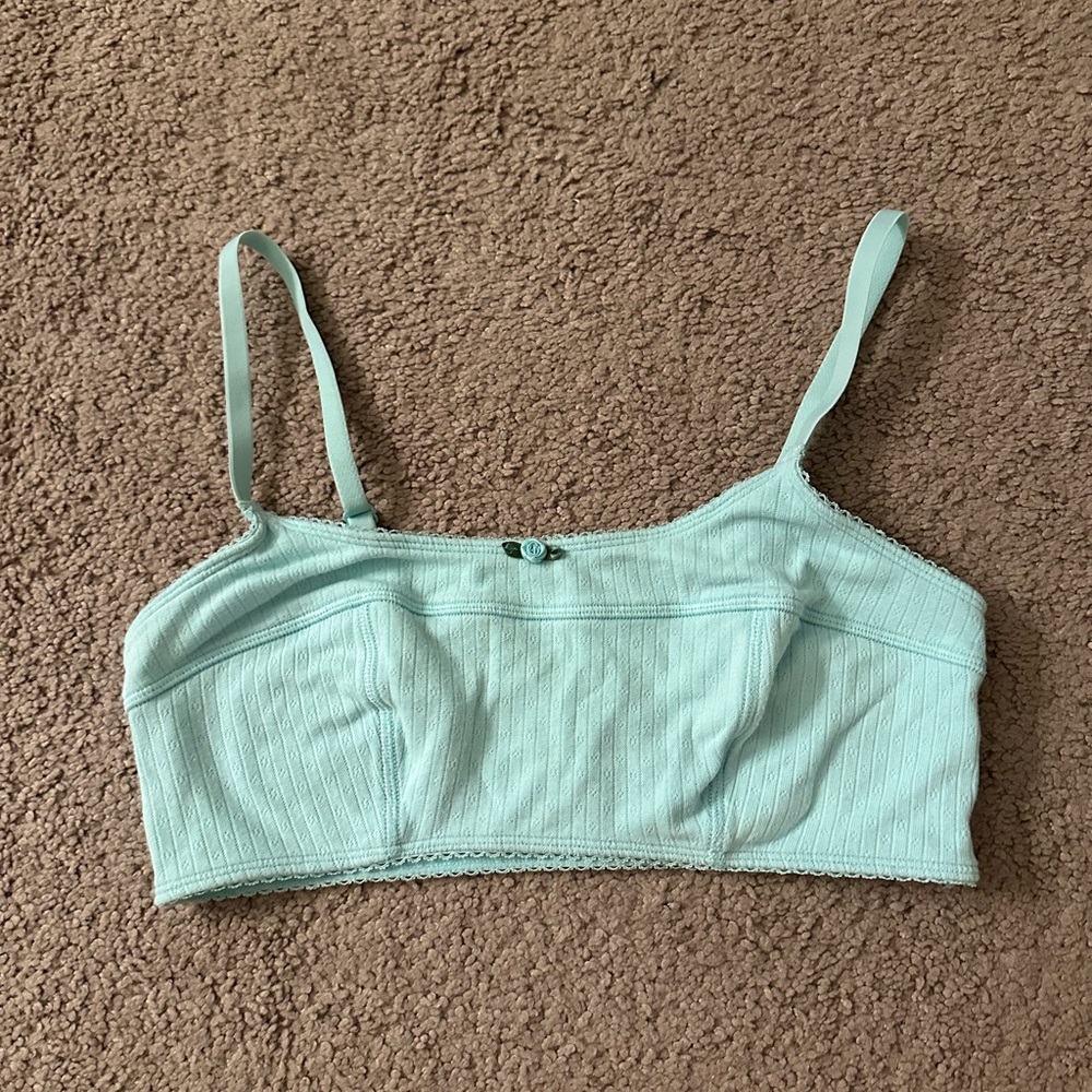 Colsie Light Blue Ribbed Bralette
